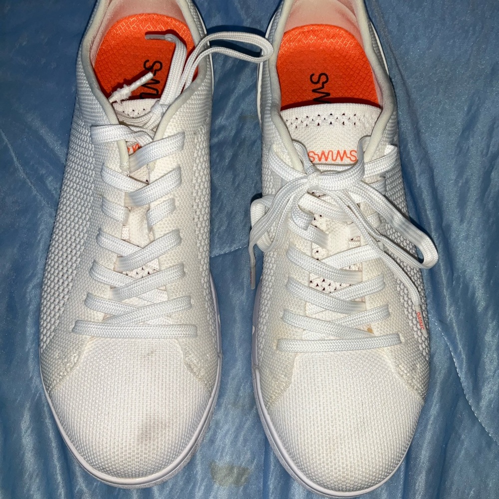 Swims White and Orange Casual Sneakers